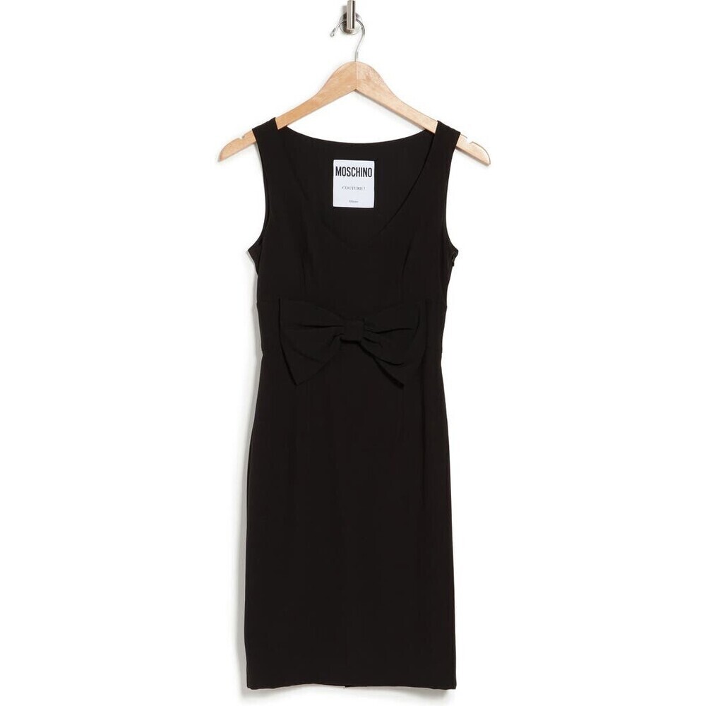Moschino Couture $535 Bow Front Women's Sleeveless Dress Black Size 44 IT (10US) - Picture 8 of 12